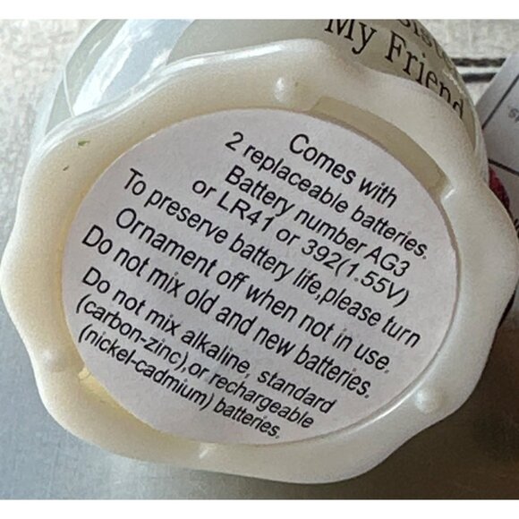 GANZ My Sister My Friend Snowman Christmas Holiday Ornament Plastic 2" (READ) - Picture 4 of 12